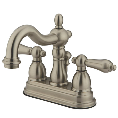 Elements of Design EB1608AL 4-Inch Centerset Bathroom Faucet with Plastic Pop-Up, Brushed Nickel