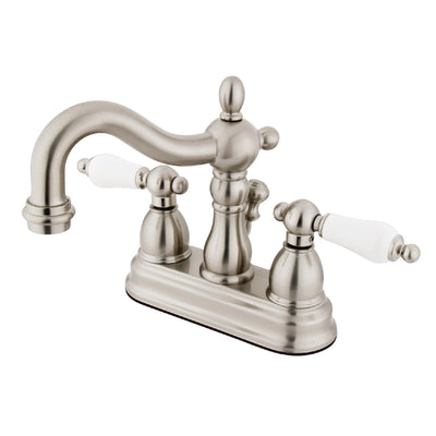 Elements of Design EB1608PL 4-Inch Centerset Bathroom Faucet with Plastic Pop-Up, Brushed Nickel