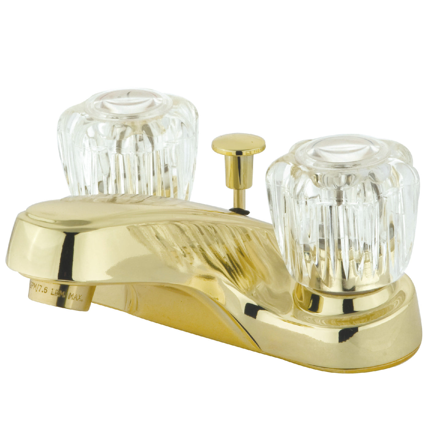 Elements of Design EB162 4-Inch Centerset Bathroom Faucet, Polished Brass