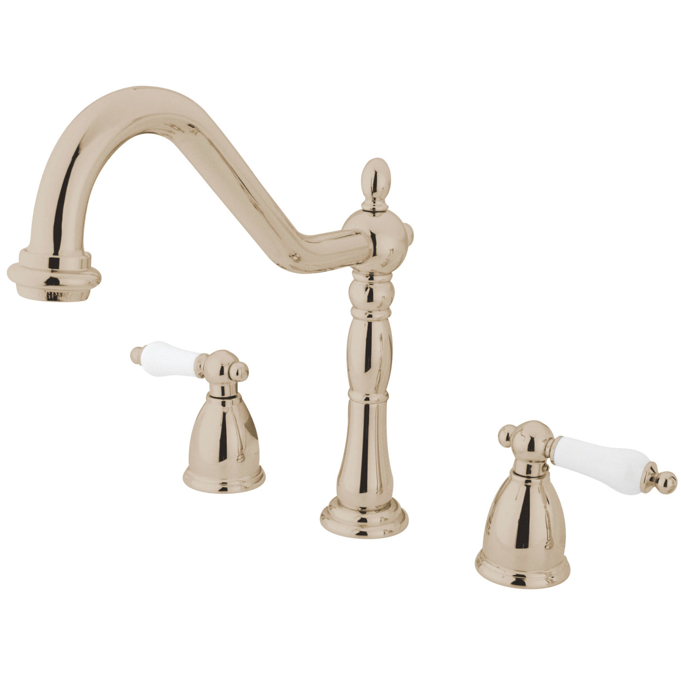 Elements of Design EB1796PLLS Widespread Kitchen Faucet, Polished Nickel