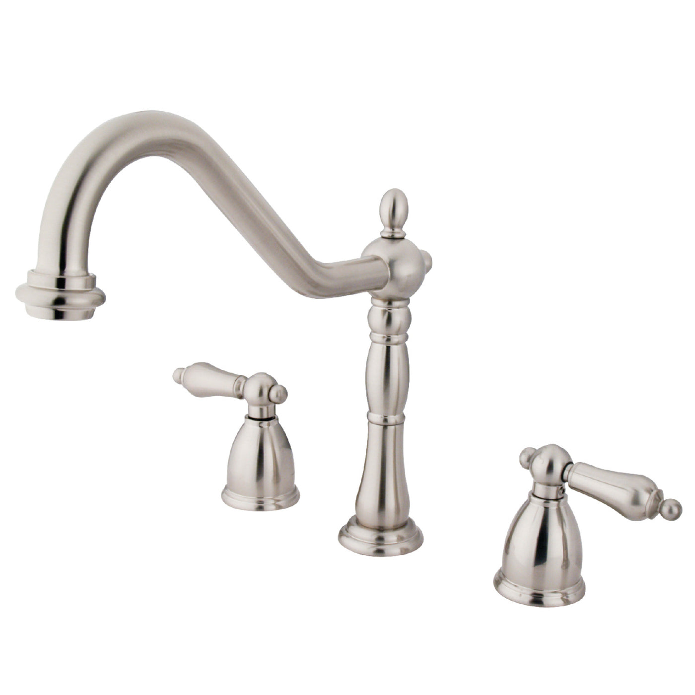 Elements of Design EB1798ALLS Widespread Kitchen Faucet, Brushed Nickel