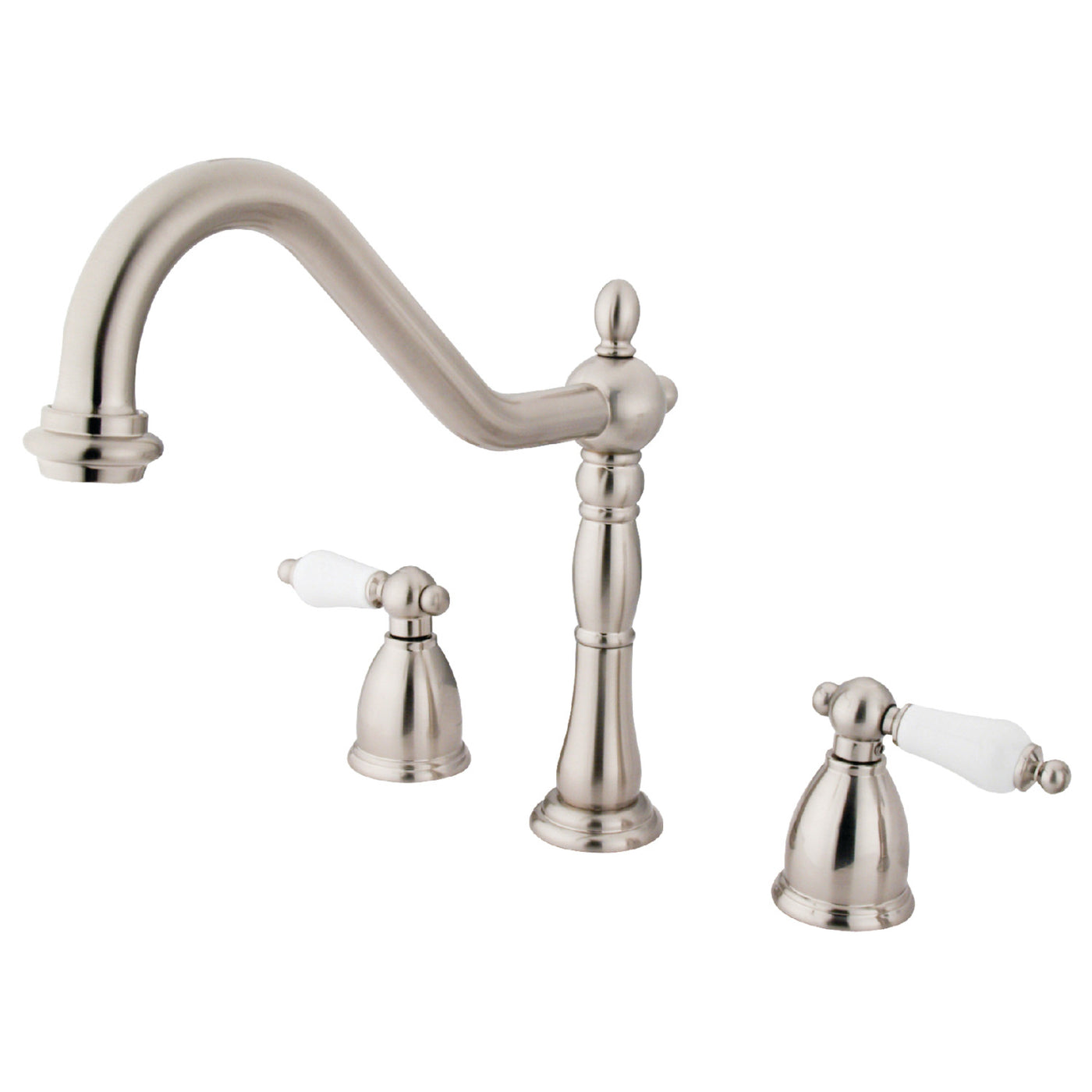 Elements of Design EB1798PLLS Widespread Kitchen Faucet, Brushed Nickel