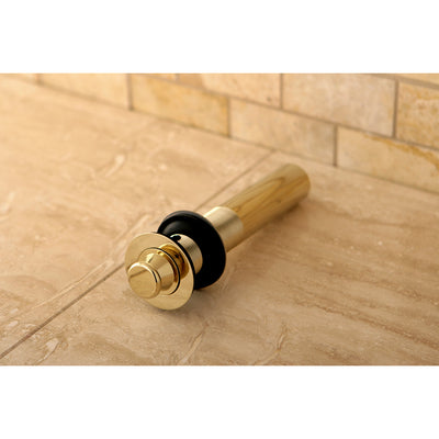 Elements of Design EB3002 Lift and Turn Sink Drain with Overflow, 17 Gauge, Polished Brass