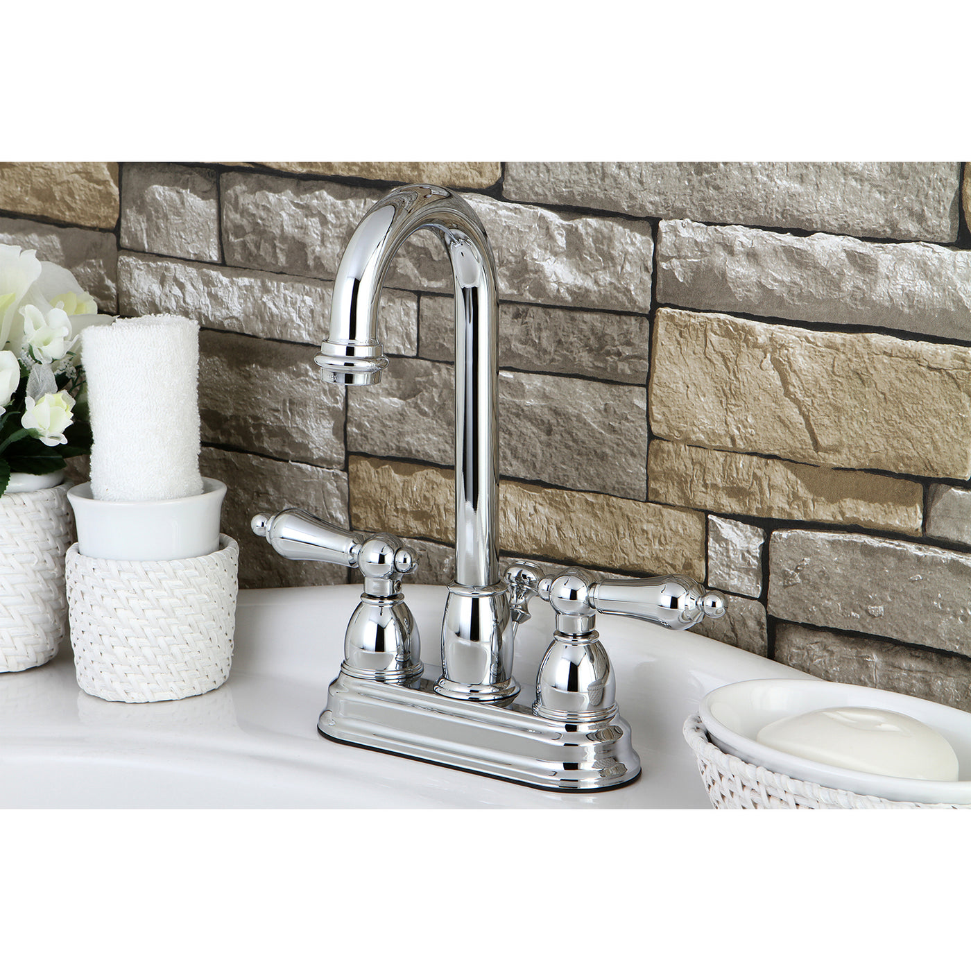 Elements of Design EB3611AL 4-Inch Centerset Bathroom Faucet, Polished Chrome