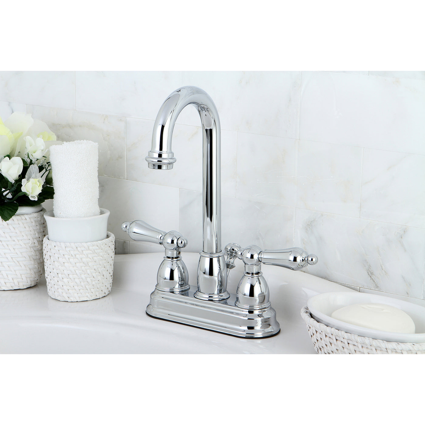 Elements of Design EB3611AL 4-Inch Centerset Bathroom Faucet, Polished Chrome