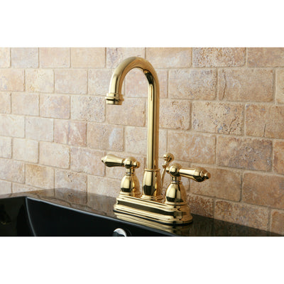 Elements of Design EB3612AL 4-Inch Centerset Bathroom Faucet, Polished Brass