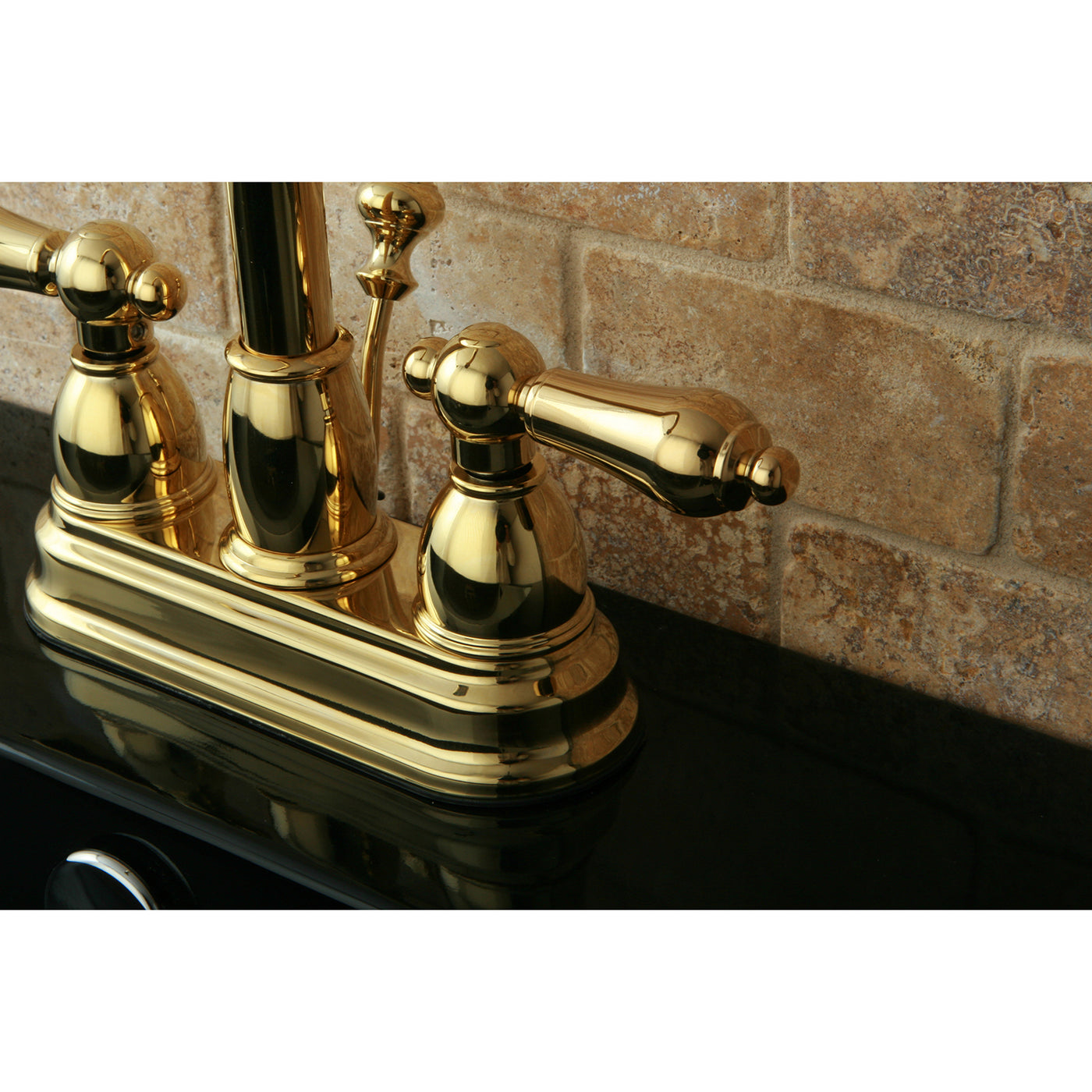 Elements of Design EB3612AL 4-Inch Centerset Bathroom Faucet, Polished Brass