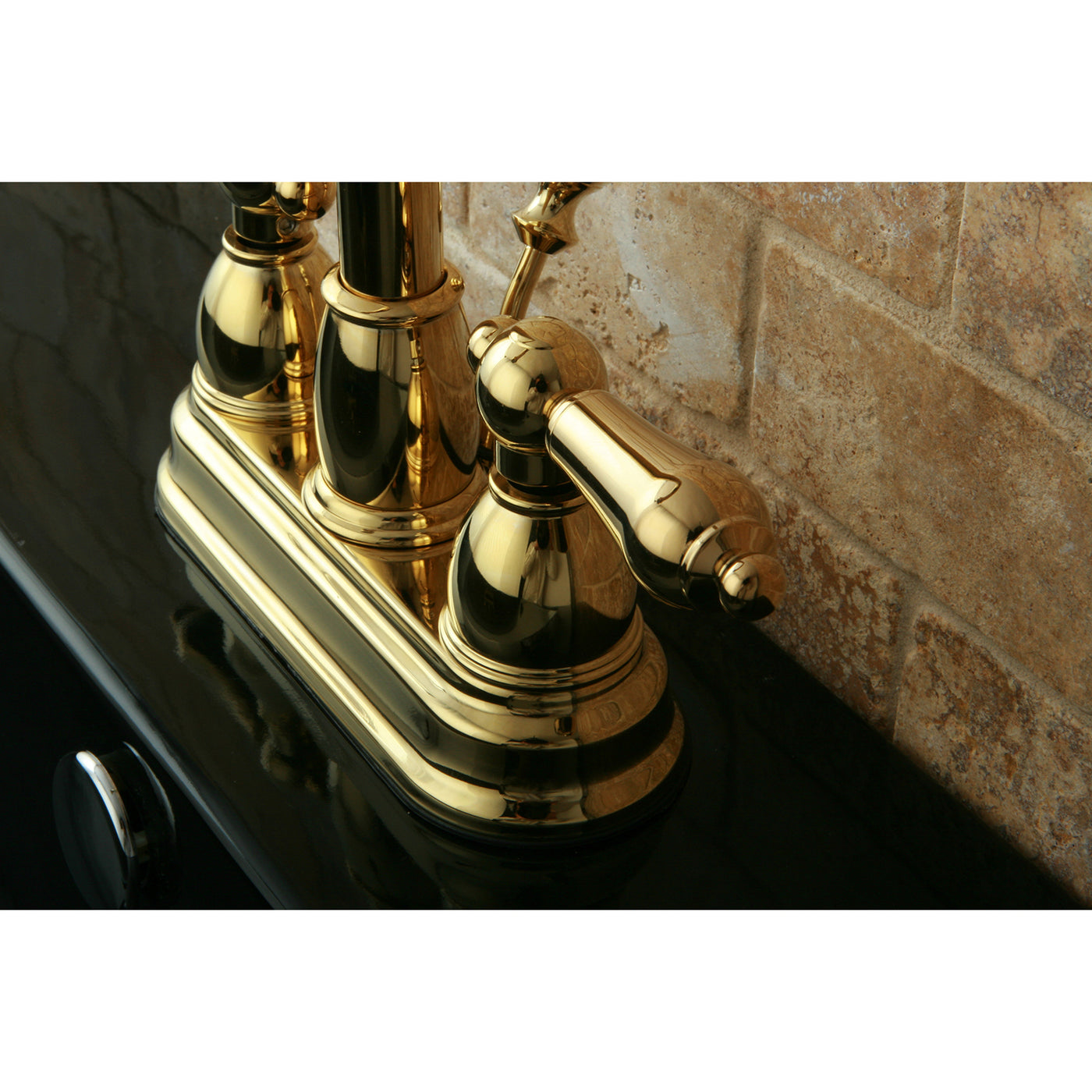 Elements of Design EB3612AL 4-Inch Centerset Bathroom Faucet, Polished Brass