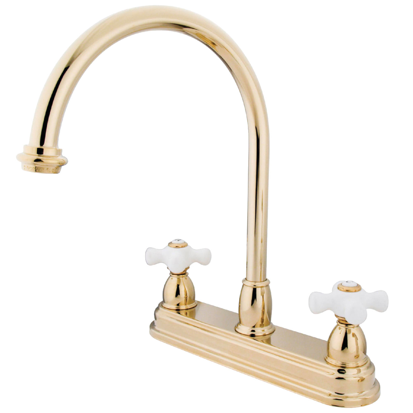 Elements of Design EB3742PX Centerset Kitchen Faucet, Polished Brass