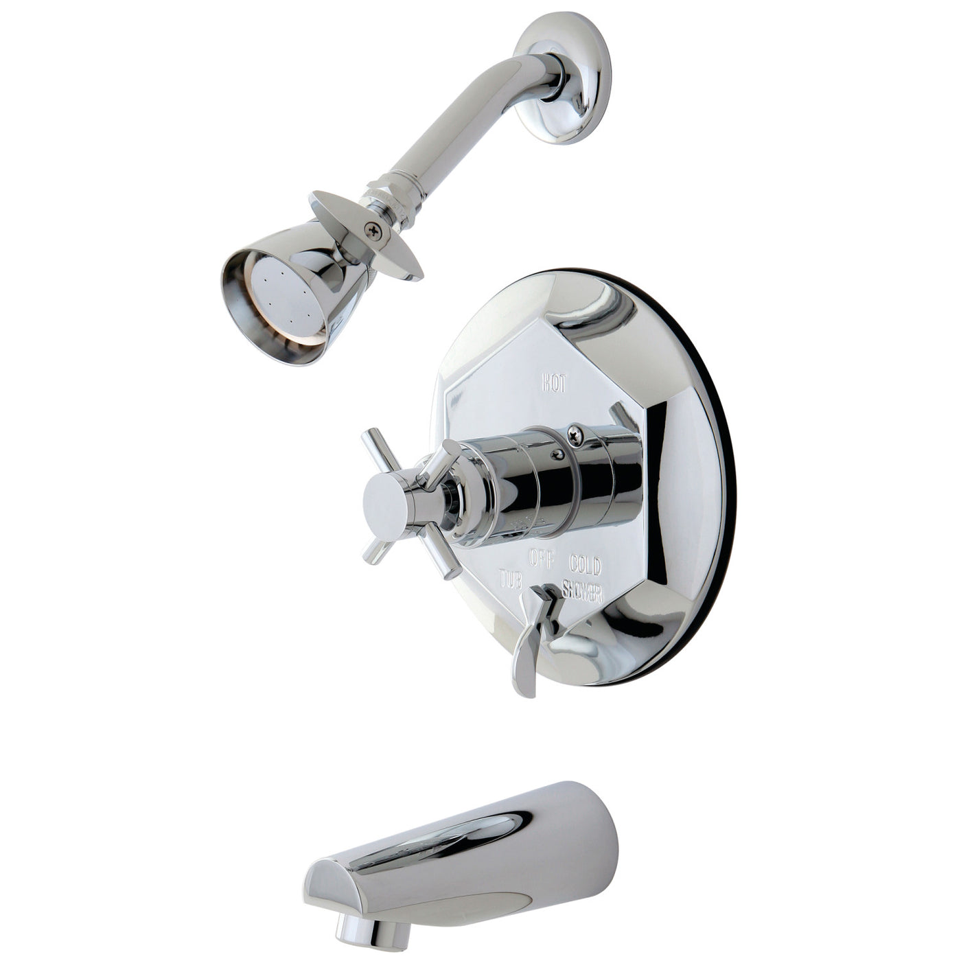 Elements of Design EB46310DX Tub and Shower Faucet, Polished Chrome