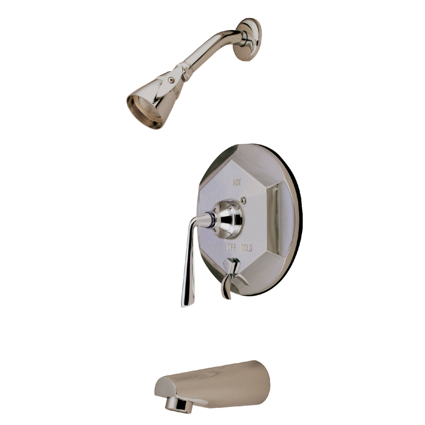 Elements of Design EB46380ZL Tub and Shower Faucet, Brushed Nickel