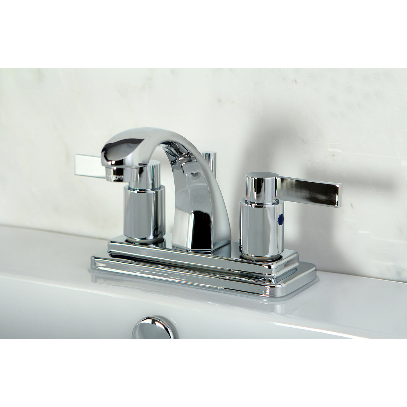 Elements of Design EB4641NDL 4-Inch Centerset Bathroom Faucet, Polished Chrome