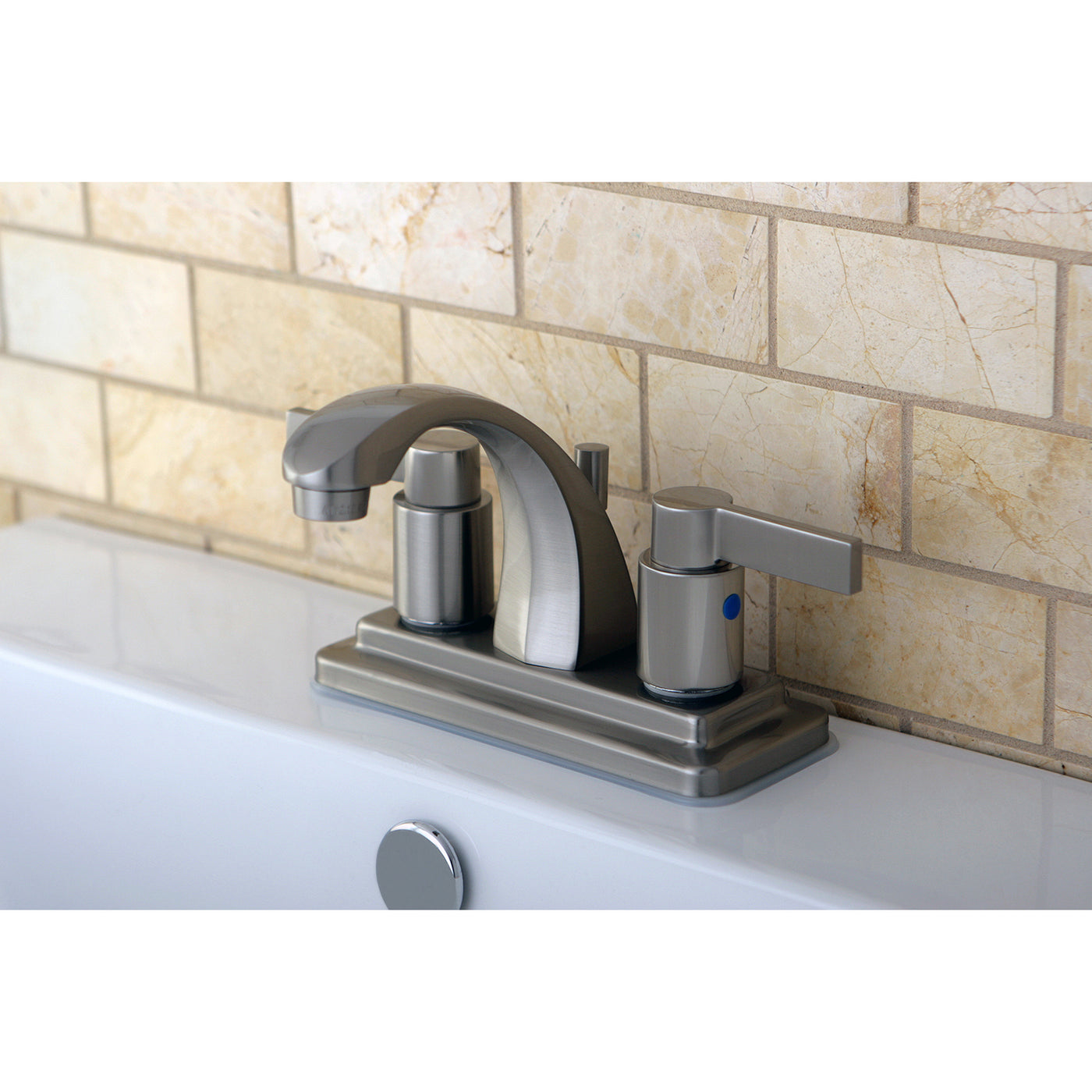 Elements of Design EB4648NDL 4-Inch Centerset Bathroom Faucet, Brushed Nickel