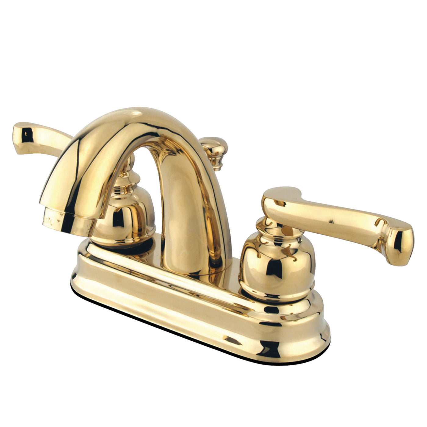 Elements of Design EB5612FL 4-Inch Centerset Bathroom Faucet with Retail Pop-Up, Polished Brass