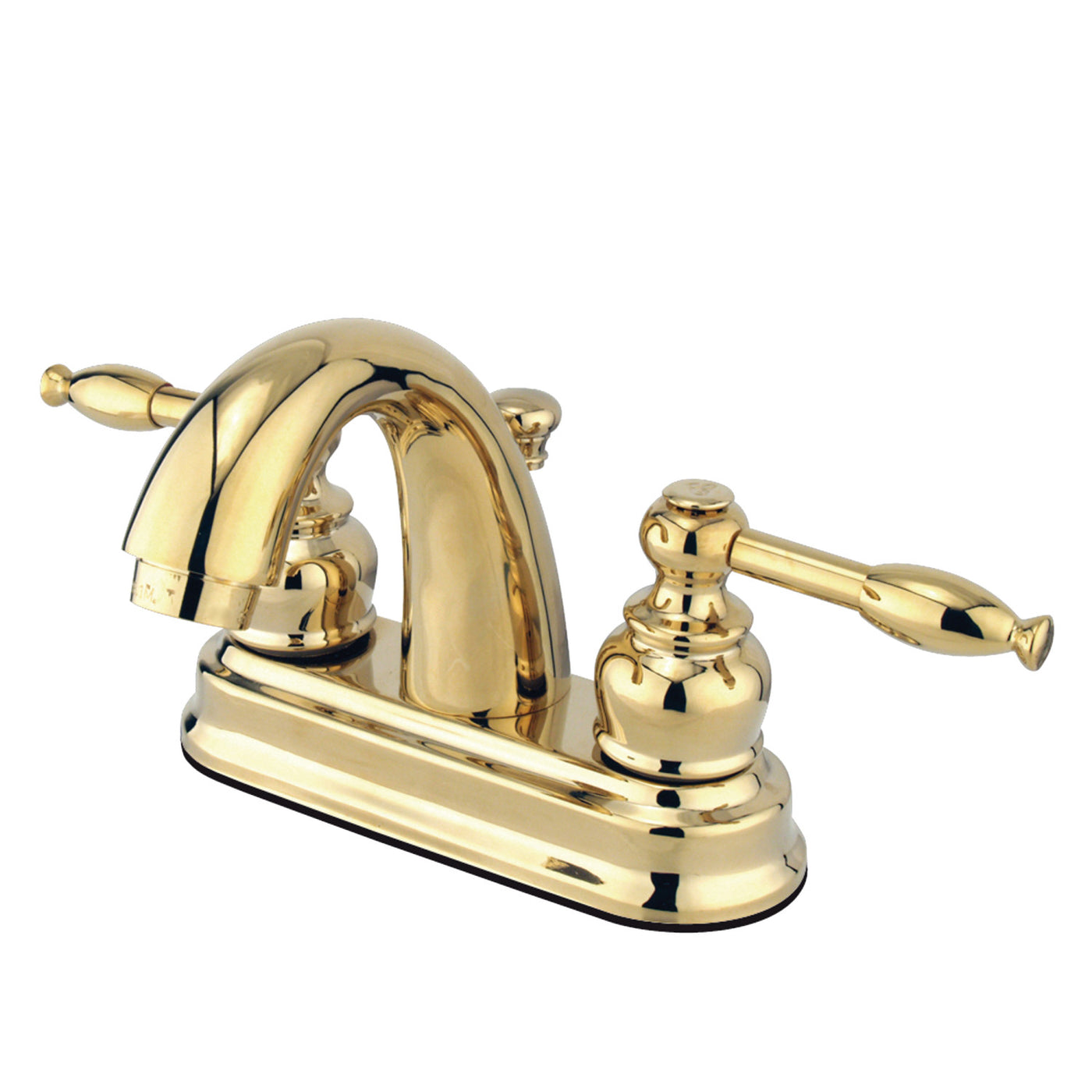 Elements of Design EB5612KL 4-Inch Centerset Bathroom Faucet, Polished Brass