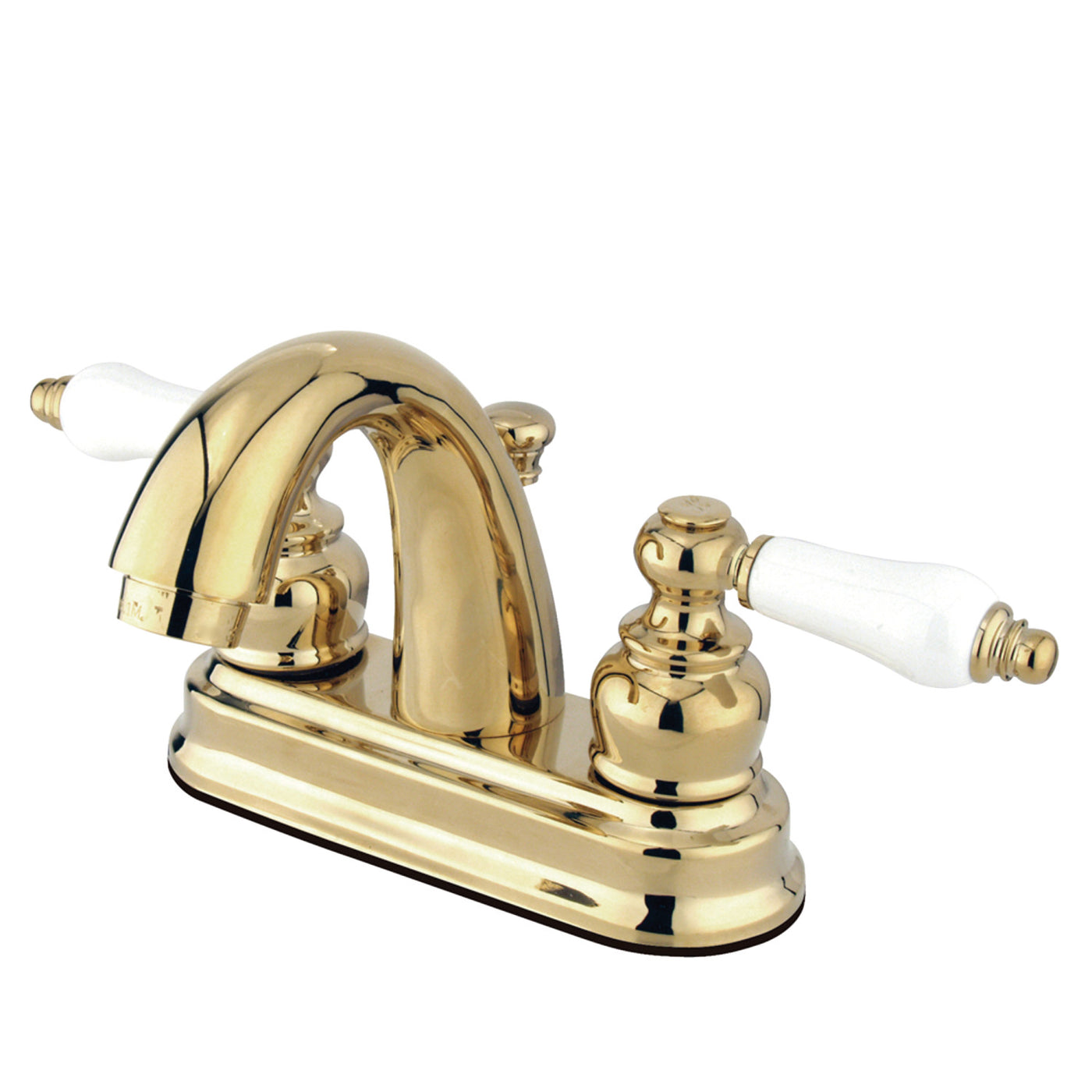 Elements of Design EB5612PL 4-Inch Centerset Bathroom Faucet, Polished Brass