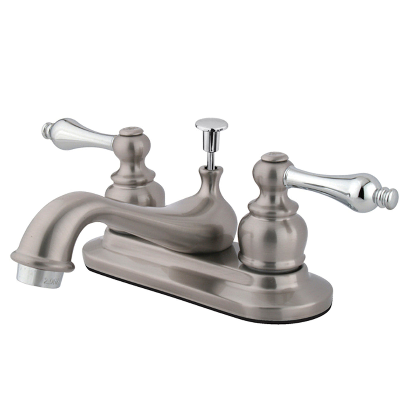 Elements of Design EB607AL 4-Inch Centerset Bathroom Faucet, Brushed Nickel/Polished Chrome