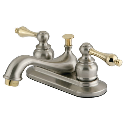 Elements of Design EB609AL 4-Inch Centerset Bathroom Faucet, Brushed Nickel/Polished Brass