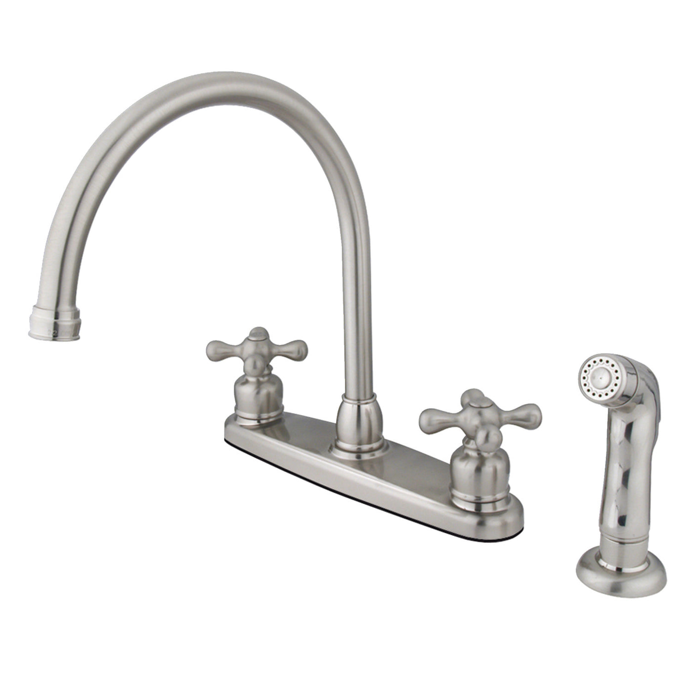 Elements of Design EB728AXSP 8-Inch Centerset Kitchen Faucet, Brushed Nickel