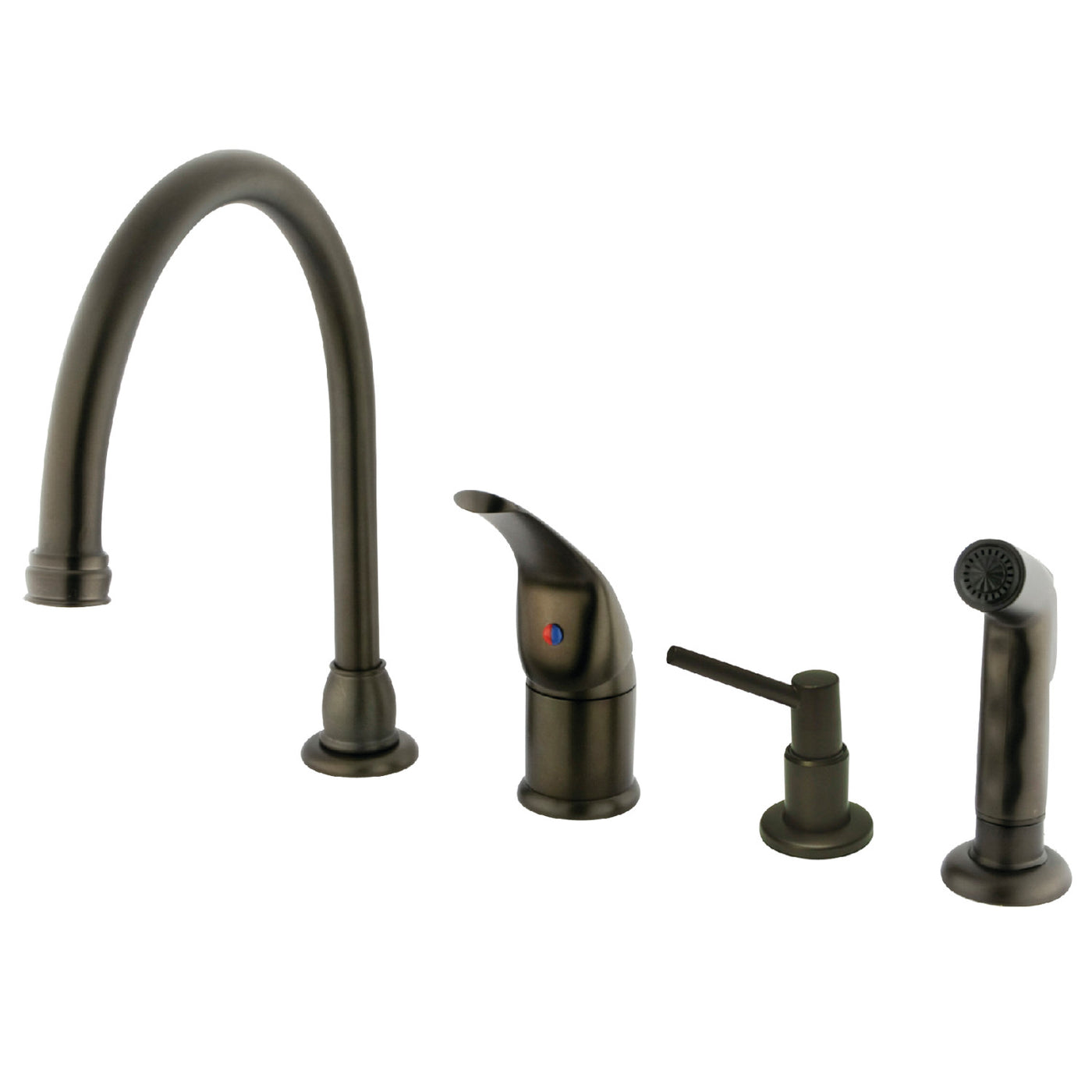 Elements of Design EB825K5 Single-Handle Widespread Kitchen Faucet Combo, Oil Rubbed Bronze