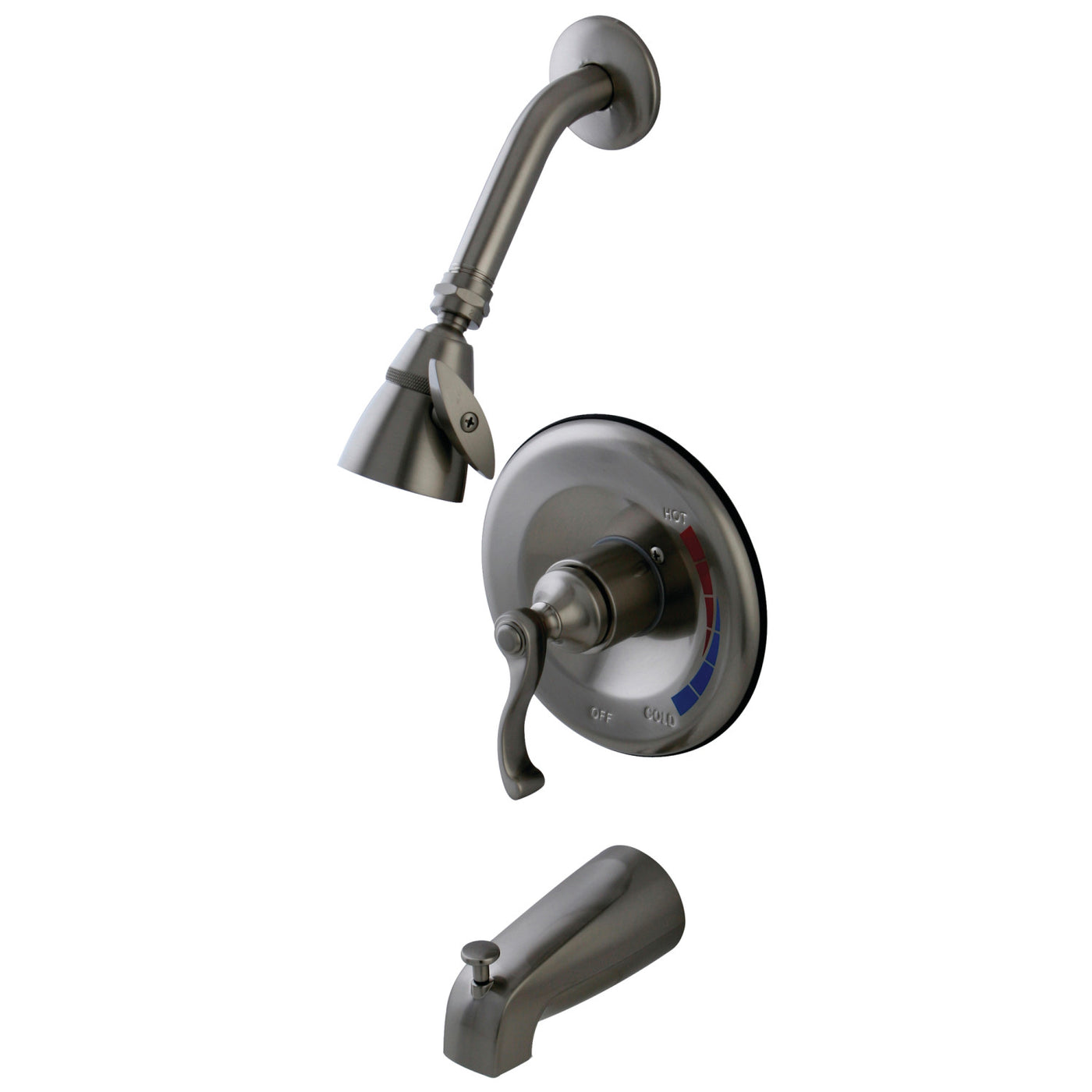 Elements of Design EB8638FL Tub and Shower Faucet, Brushed Nickel