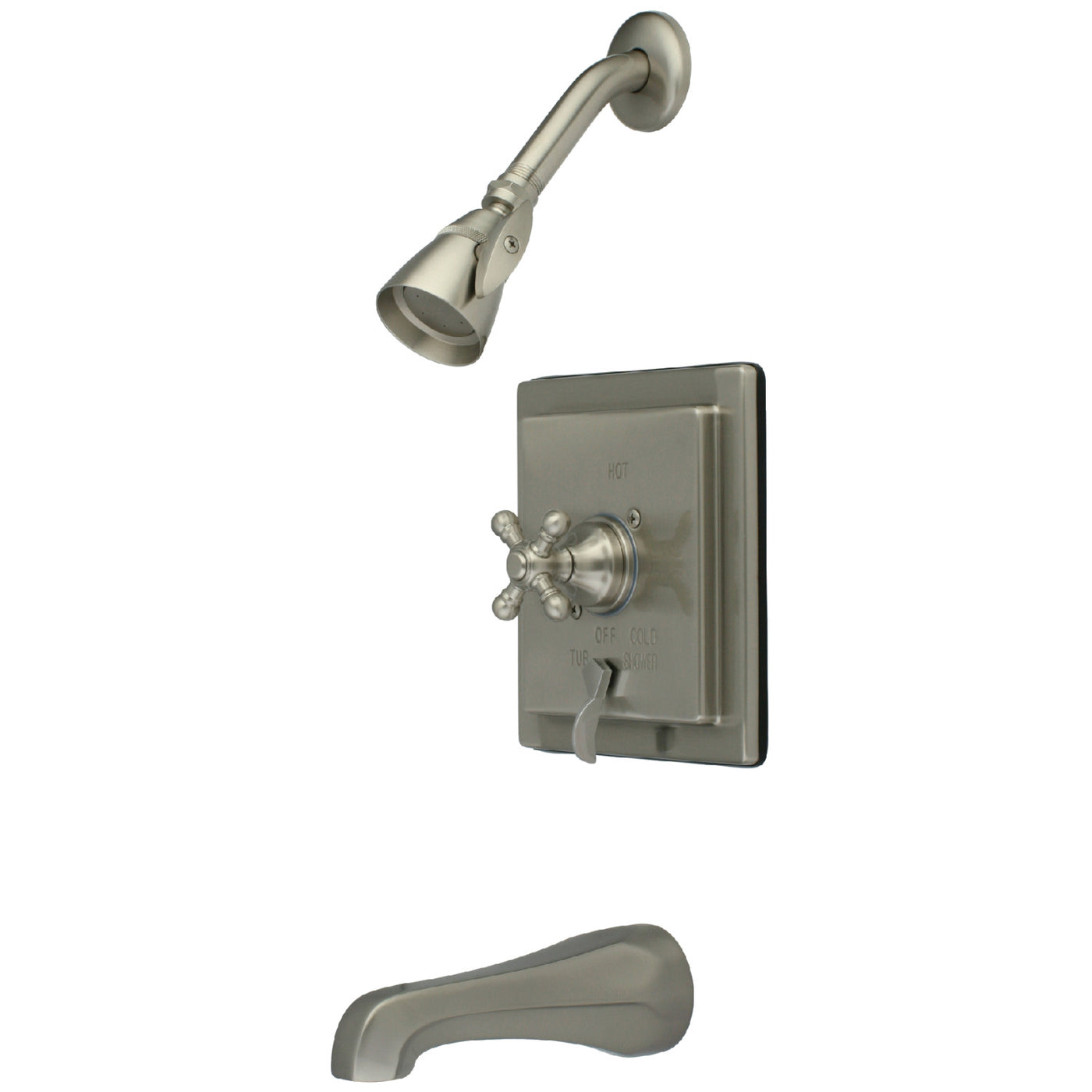 Elements of Design EB86584BX Tub and Shower Faucet with Diverter, Brushed Nickel