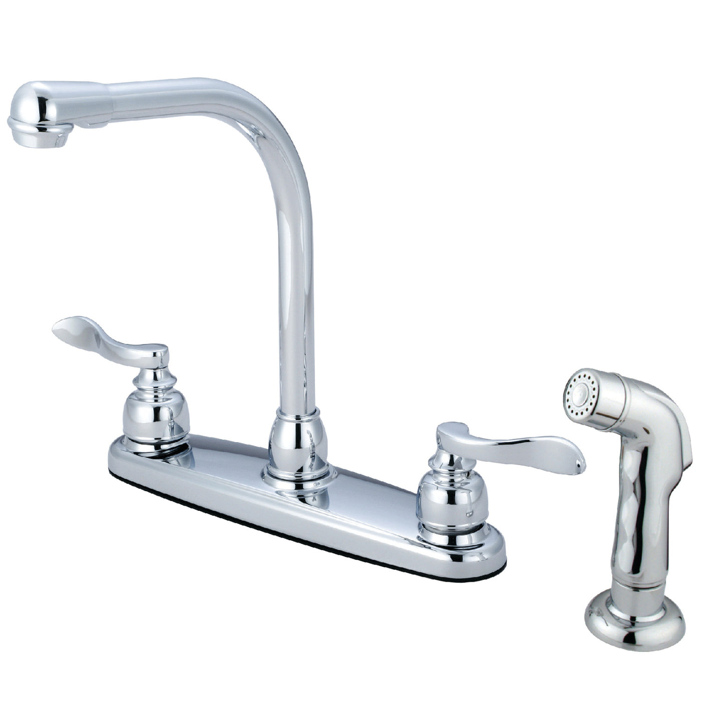 Elements of Design EB8751NFLSP Centerset Kitchen Faucet, Polished Chrome