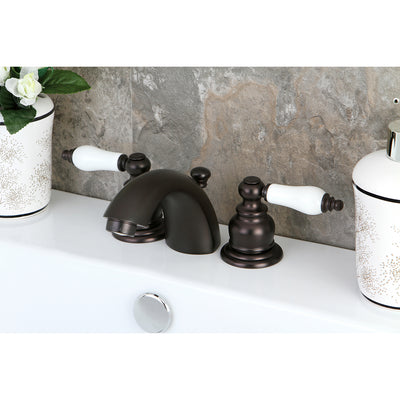 Elements of Design EB945B Mini-Widespread Bathroom Faucet with Retail Pop-Up, Oil Rubbed Bronze