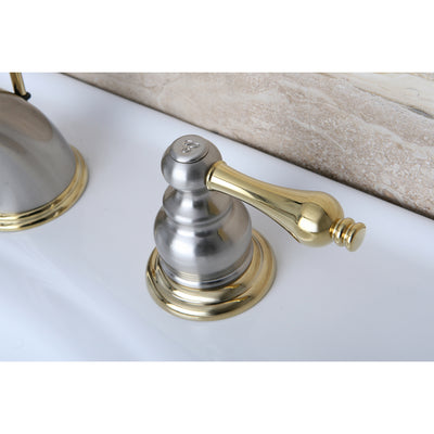 Elements of Design EB979AL Widespread Bathroom Faucet with Retail Pop-Up, Brushed Nickel/Polished Brass