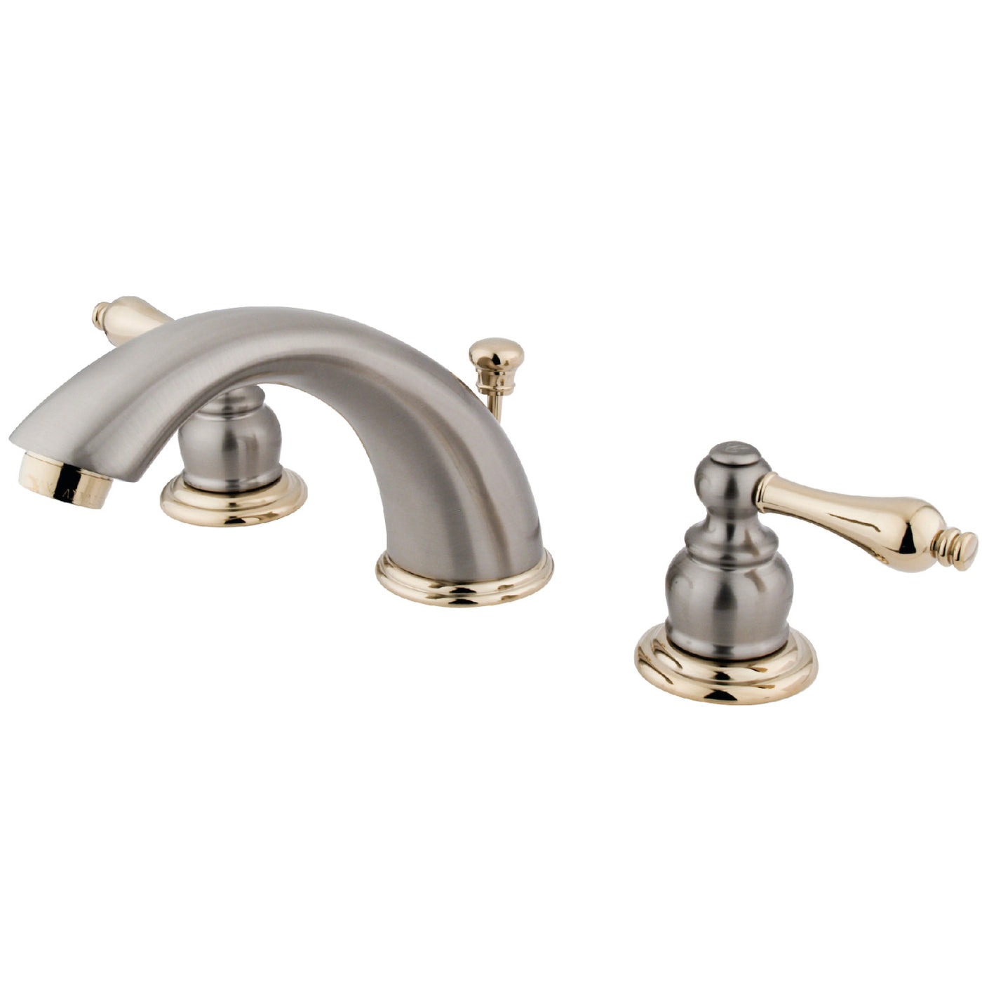 Elements of Design EB979AL Widespread Bathroom Faucet with Retail Pop-Up, Brushed Nickel/Polished Brass