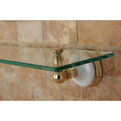 Elements of Design EBA1119PB Glass Shelf, Polished Brass