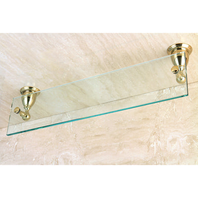 Elements of Design EBA1759PB Bathroom Glass Shelf, Polished Brass