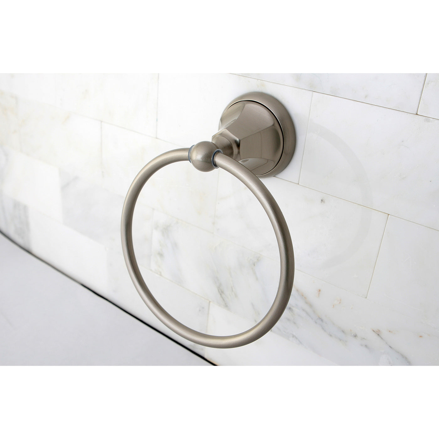 Elements of Design EBA4814SN 6-Inch Towel Ring, Brushed Nickel