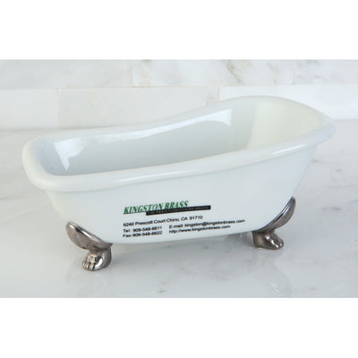 Elements of Design EBATUB 7-Inch Miniature Ceramic Clawfoot Bath Tub, White