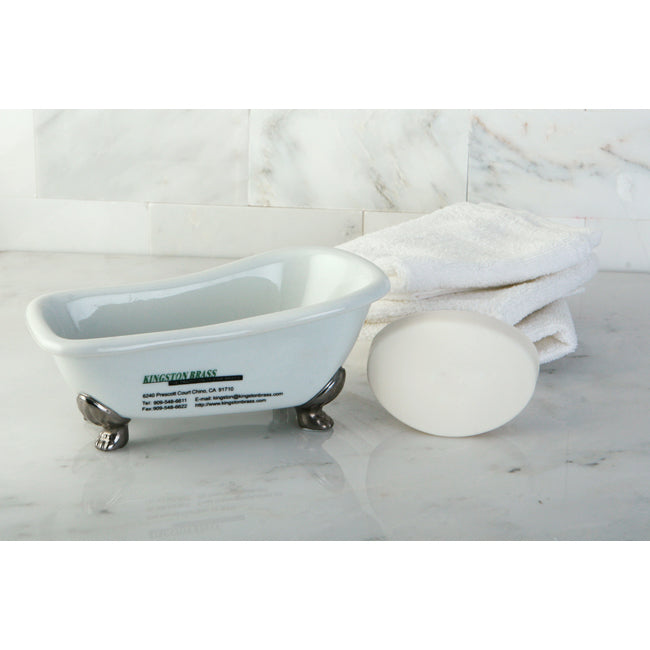 Elements of Design EBATUB 7-Inch Miniature Ceramic Clawfoot Bath Tub, White