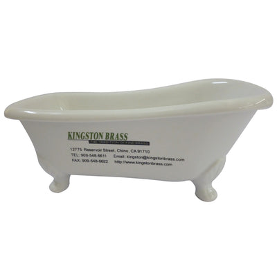 Elements of Design EBATUB 7-Inch Miniature Ceramic Clawfoot Bath Tub, White