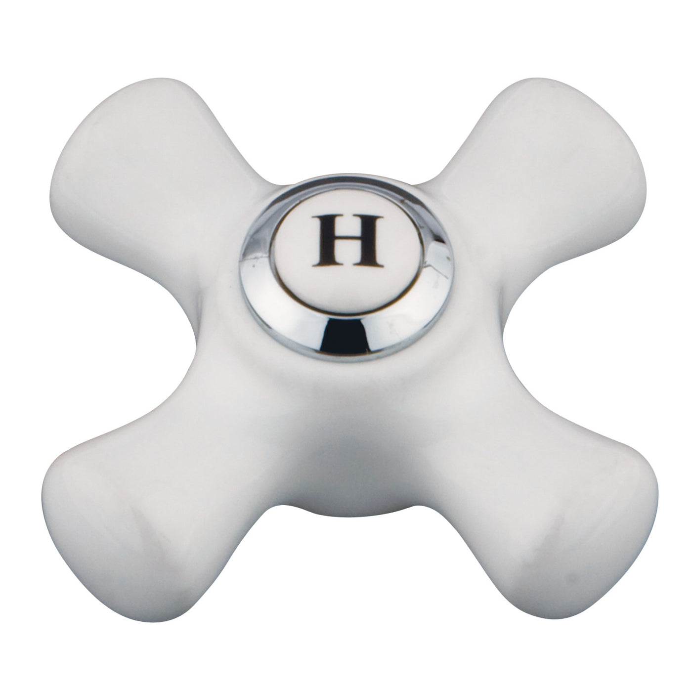 Elements of Design EBH1601PXH Hot Porcelain Cross Handle, 3/8" X 16PT, Polished Chrome