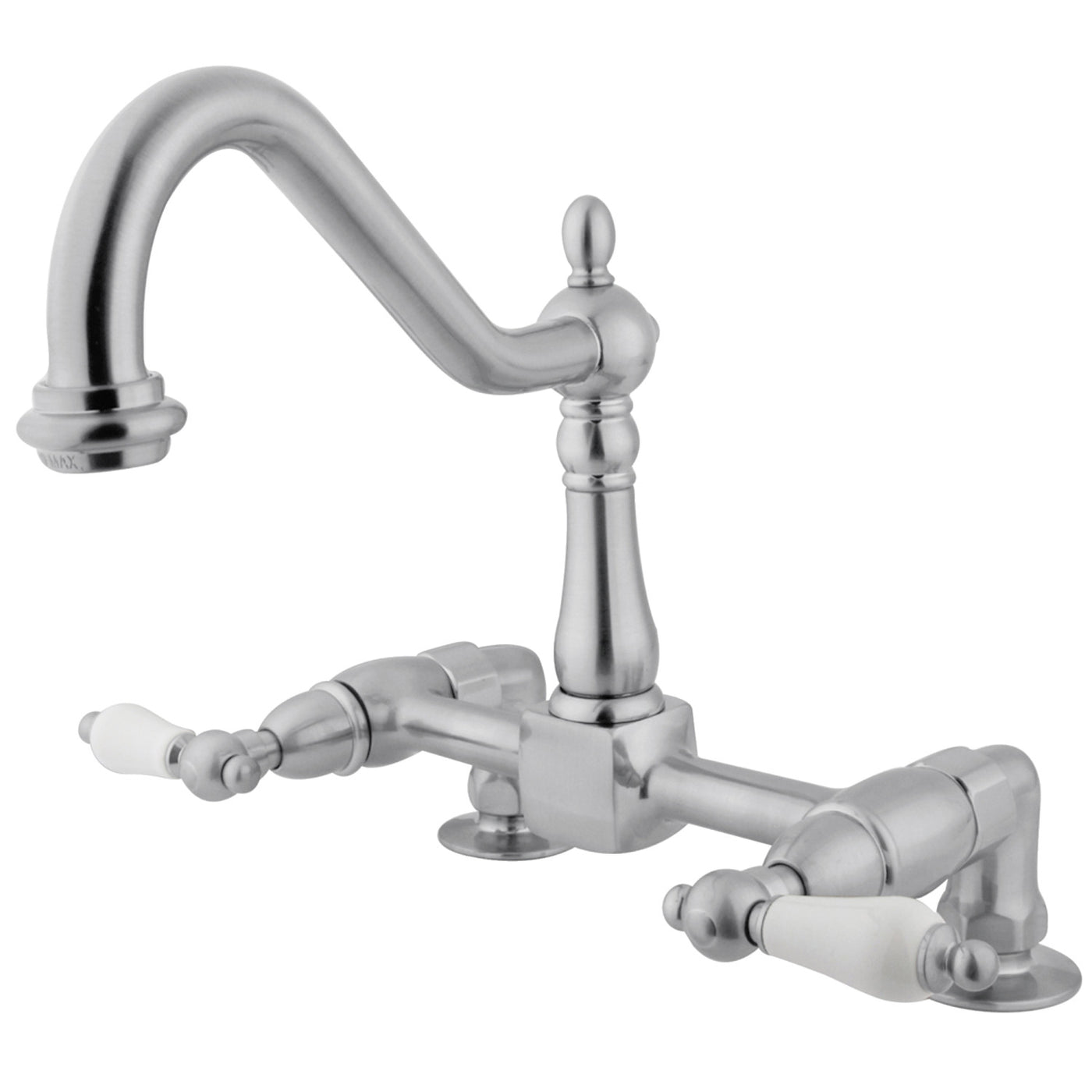 Elements of Design ES1141PL Two-Handle Bridge Kitchen Faucet, Polished Chrome