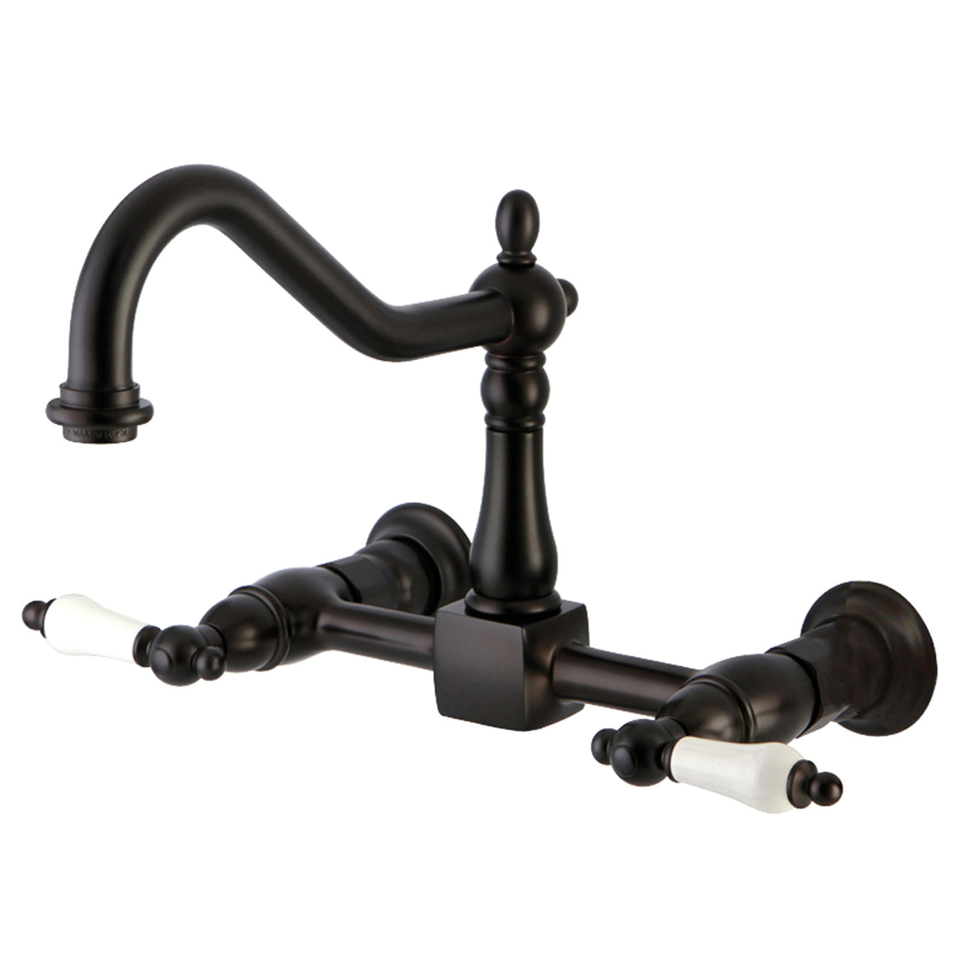 Elements of Design ES1245PL Two-Handle Wall Mount Bridge Kitchen Faucet, Oil Rubbed Bronze