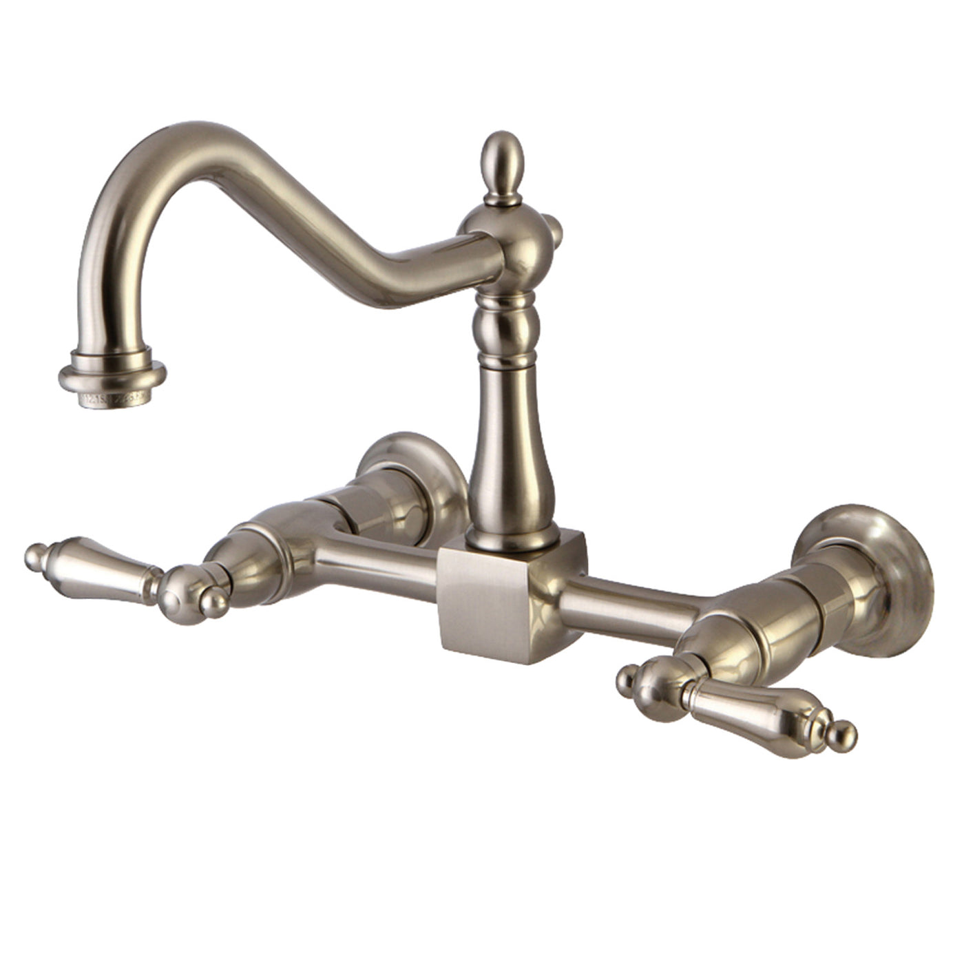 Elements of Design ES1248AL Two-Handle Wall Mount Bridge Kitchen Faucet, Brushed Nickel