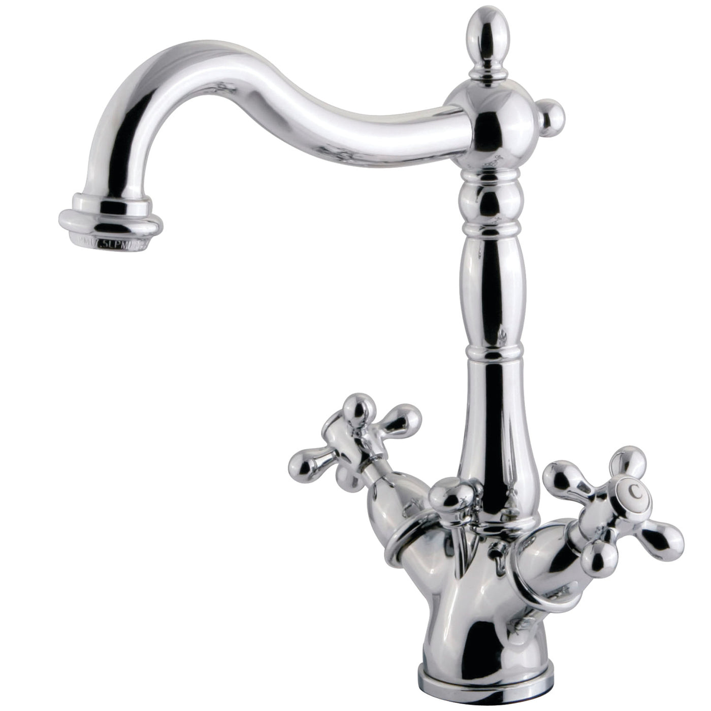 Elements of Design ES1431AX Two-Handle Bathroom Faucet with Brass Pop-Up, Polished Chrome