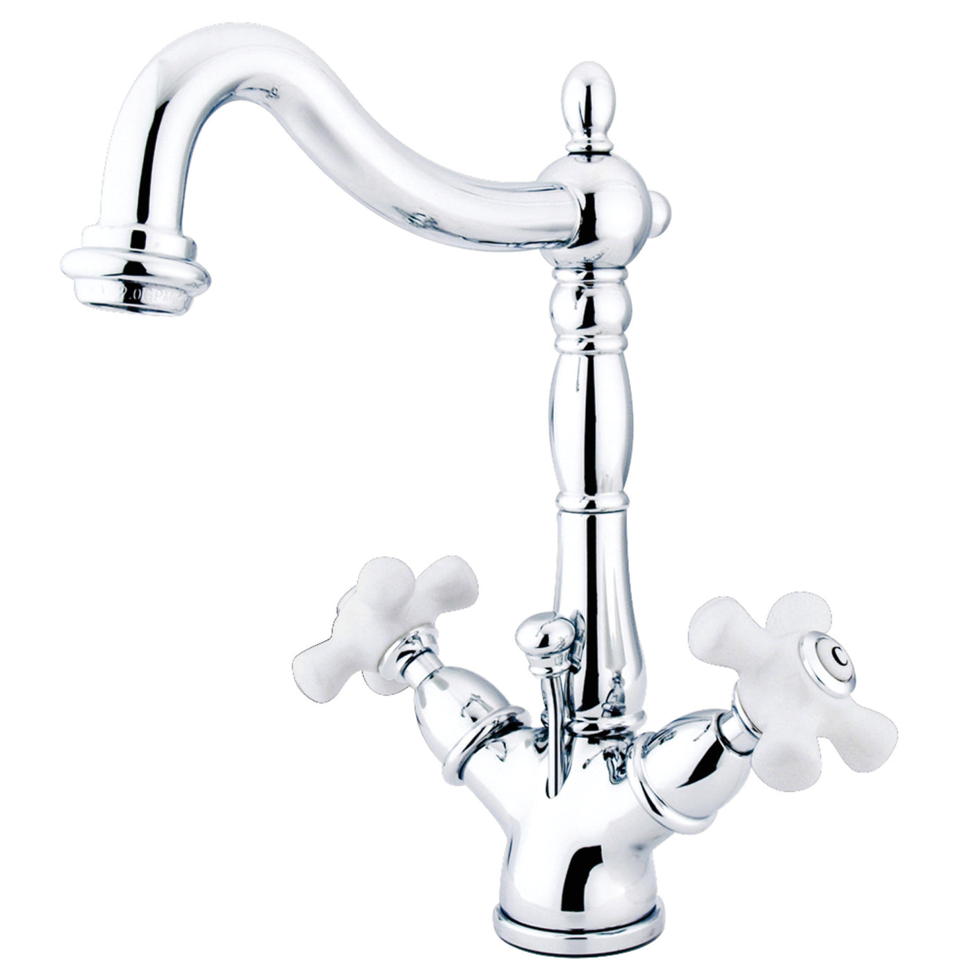 Elements of Design ES1431PX Two-Handle Bathroom Faucet with Brass Pop-Up, Polished Chrome