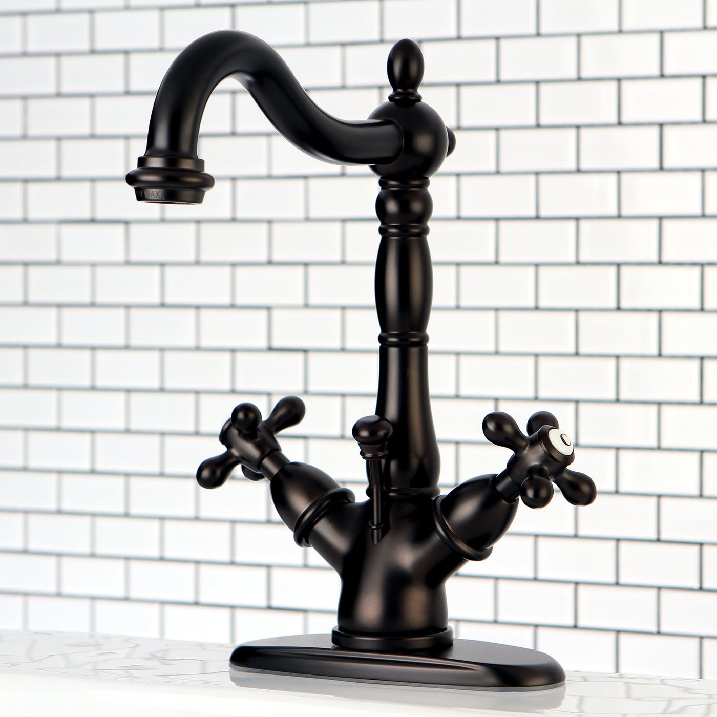 Elements of Design ES1435AX Two-Handle Bathroom Faucet with Brass Pop-Up, Oil Rubbed Bronze