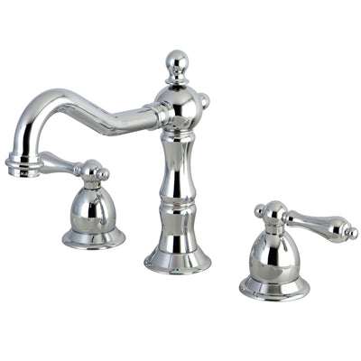 Elements of Design ES1971AL Widespread Bathroom Faucet with Brass Pop-Up, Polished Chrome