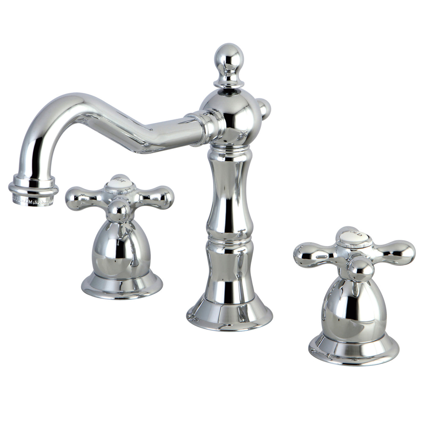 Elements of Design ES1971AX Widespread Bathroom Faucet with Brass Pop-Up, Polished Chrome