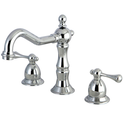 Elements of Design ES1971BL Widespread Bathroom Faucet with Brass Pop-Up, Polished Chrome