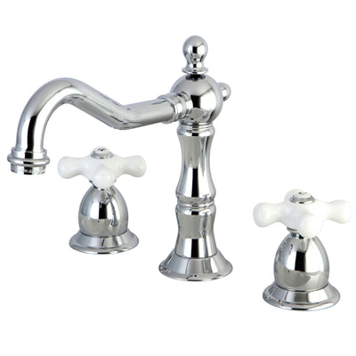 Elements of Design ES1971PX Widespread Bathroom Faucet with Brass Pop-Up, Polished Chrome