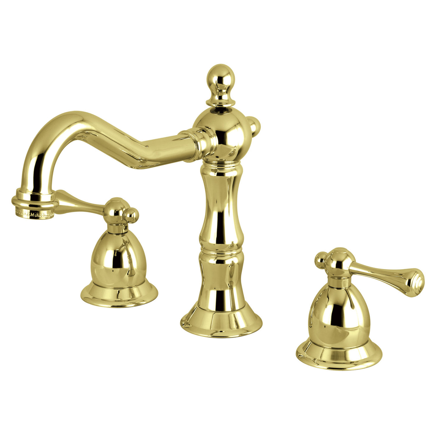 Elements of Design ES1972BL Widespread Bathroom Faucet with Brass Pop-Up, Polished Brass