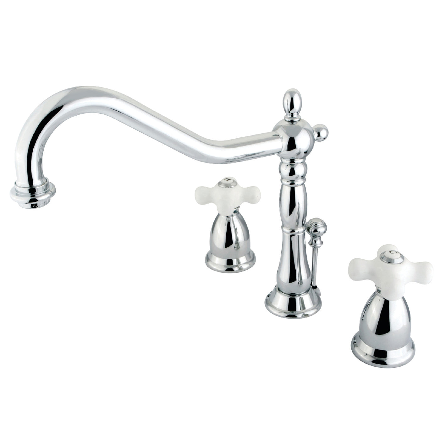 Elements of Design ES1991PX Widespread Bathroom Faucet with Brass Pop-Up, Polished Chrome