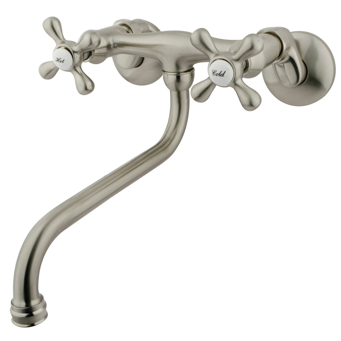 Elements of Design ES215SN Adjustable Center Wall Mount Bathroom Faucet, Brushed Nickel